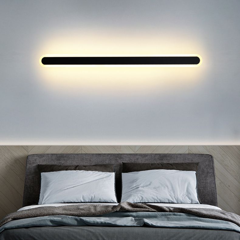 Metal Linear Shape Wall Light Modern 1-Light Wall Mount Fixtures
