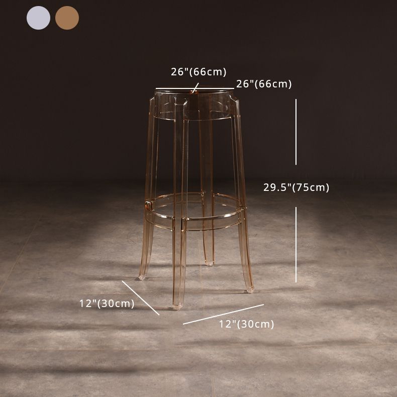 Modern Style Bar-stool Acrylic Round Counter Bar Stool for Kitchen Bar