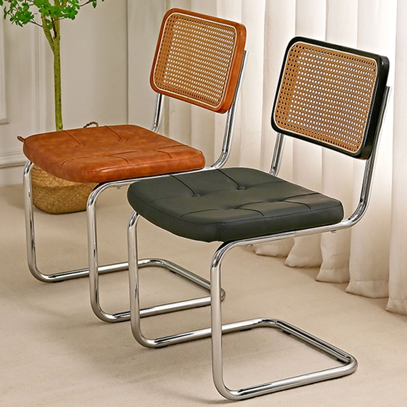 Industrial Upholstered Dining Side Chair Open Back Side Dining Chairs