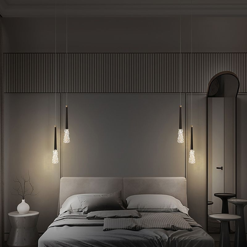 Luminaire pendentif ménage suspendu moderne avec nuance de cristal pour salle de dessin