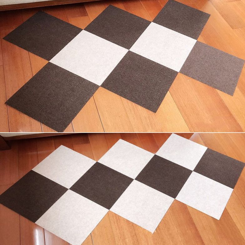 Carpet Tile Non-Skid Fade Resistant Solid Color Self-Stick Carpet Tiles Bedroom