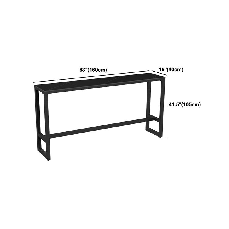 Black Sintered Stone Bar Table Dining Table for Kitchen Living Room Coffee Room