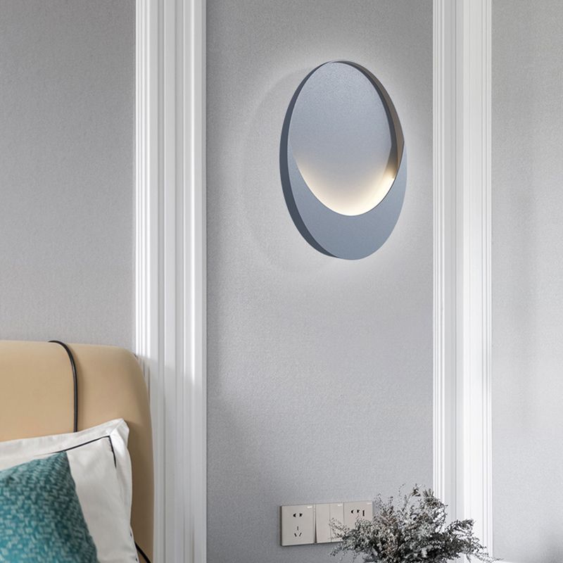 1-Light LED Wall Mount Light Simple Wall Light with Iron Shade for Living Room
