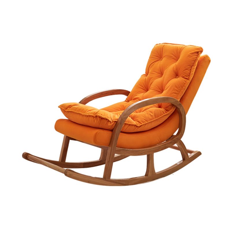 Modern Textured Rocking Chair Removable Cushions Rocker Chair for Living Room