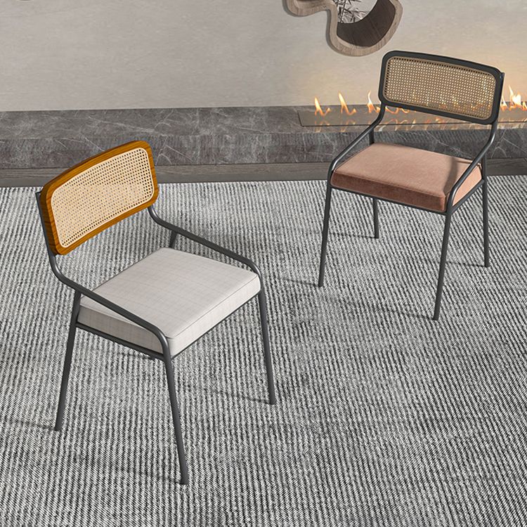 Industrial Open Back Dining Chair Fabric Dining Chairs for Home