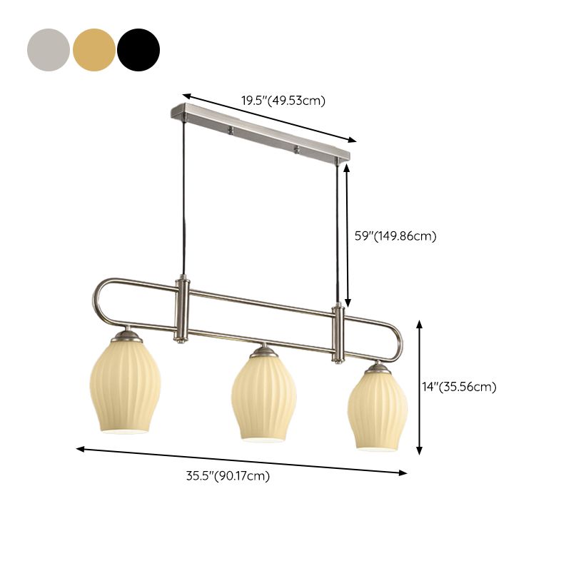 Modern Style Bell Shade Island Pendants Glass Pendant Lights for Dining Room