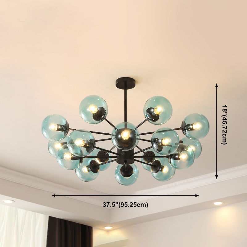 Simplicity Chandelier Light Fixture Black Hanging Ceiling Light for Living Room