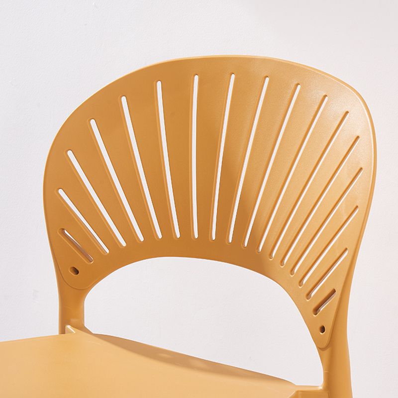 Backrest Counter High Stool Plastic Industrial Armless Cafe Bar Stool