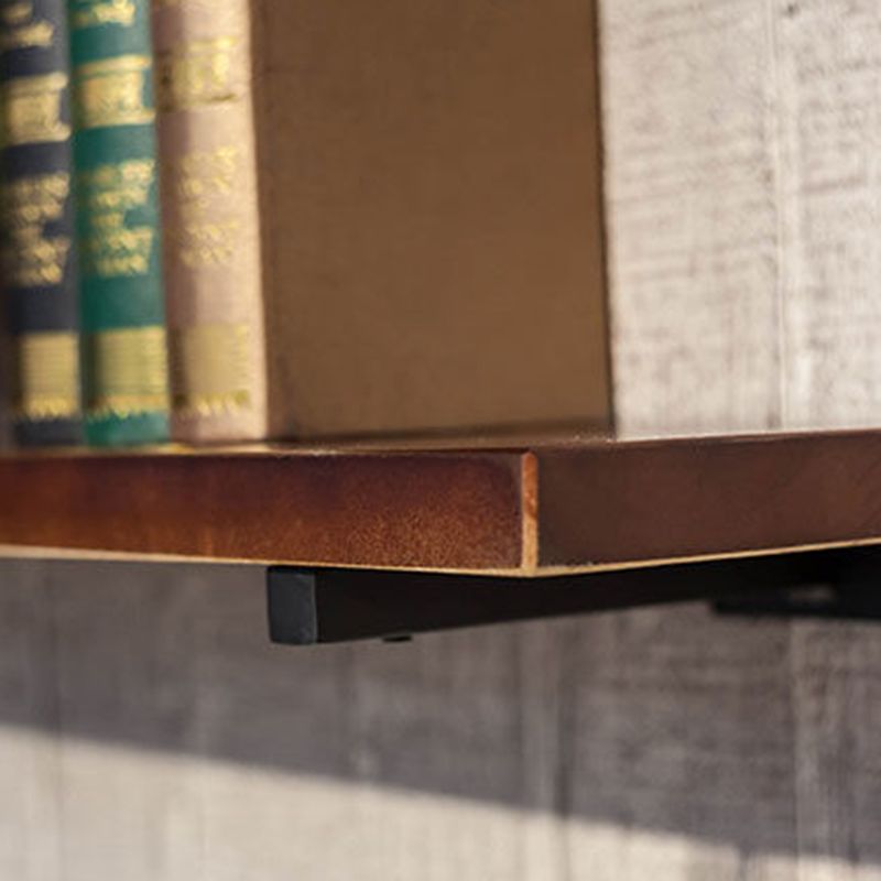 Modern Natural Bookcase Solid Wood Wall Mounted Bookshelf for Home Office