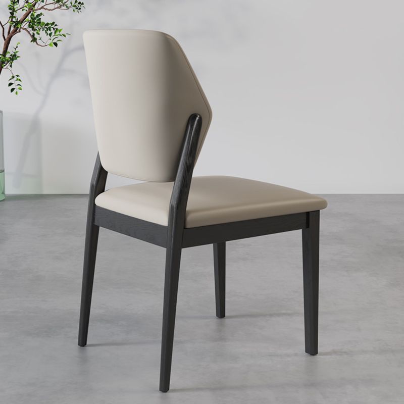 Contemporary Wood Chair Open Back Kitchen Dining Side Chair for Dinning Room