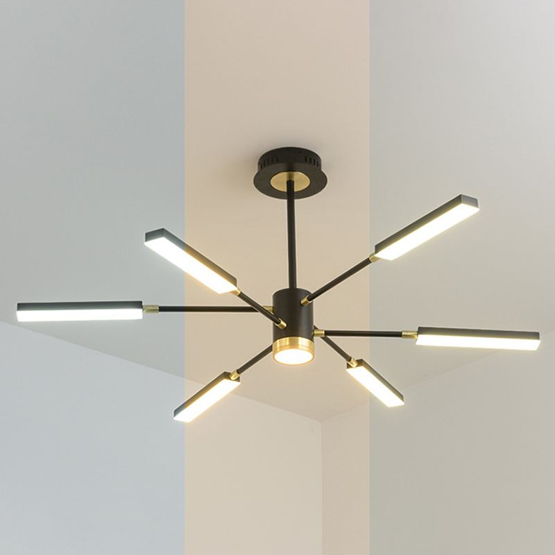 Metal Starburst Hanging Light Fixture Minimalist Style LED Suspended Lighting Fixture