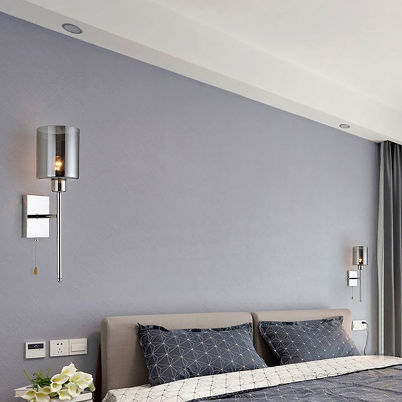 Contemporary 1 Head Wall Sconce Metal Wall Mounted Light Fixture for Living Room