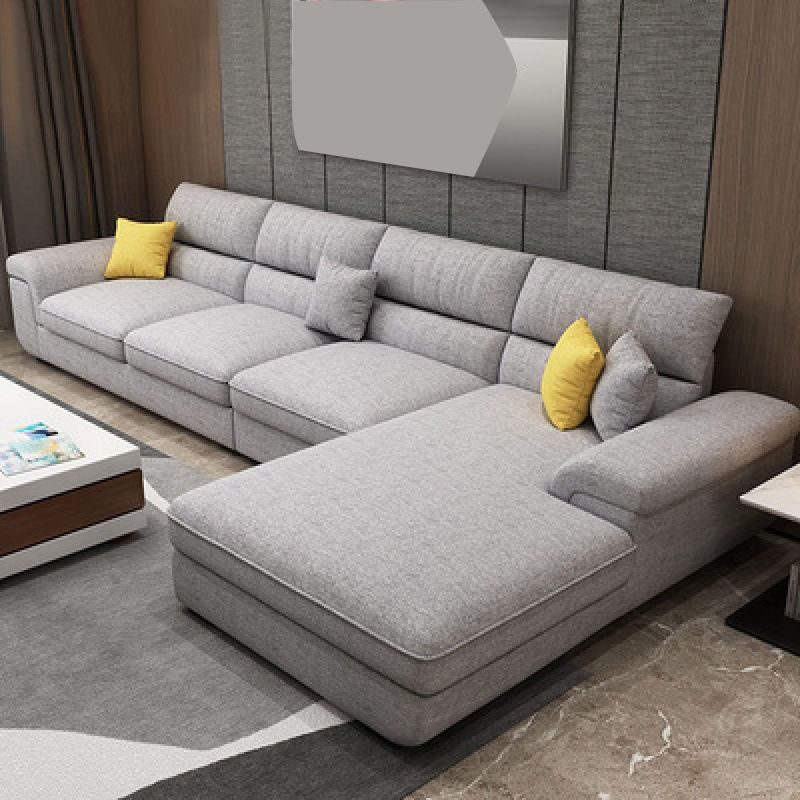 Sectores de chaise reversibles modernos con almohadas Sectores de brazo acampanado para sala de estar