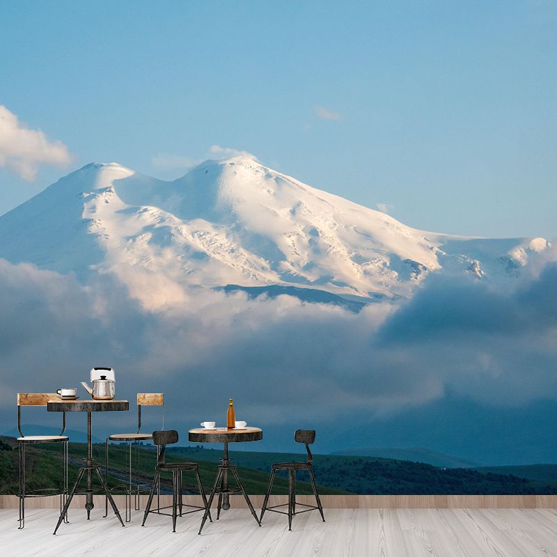 Mountain Landscapes Mural Moisture Resistant Wall Decor for House Interior