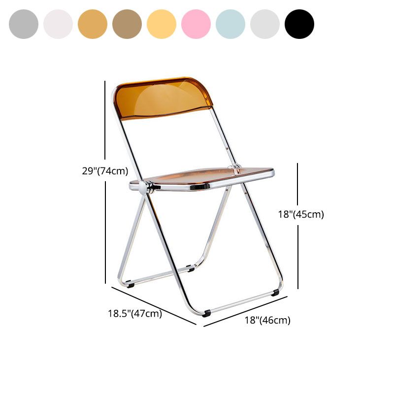 Plástico del diseño industrial que cena la silla lateral plegable de la parte posterior abierta sin brazos de la silla