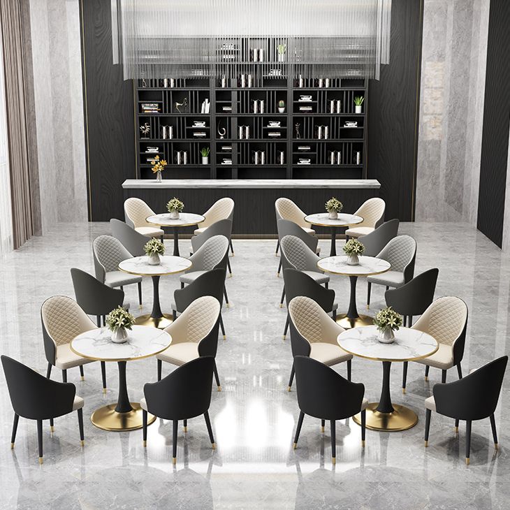 Tavolo da pranzo contemporaneo da 31,5 pollici tavolo rotondo per cucina