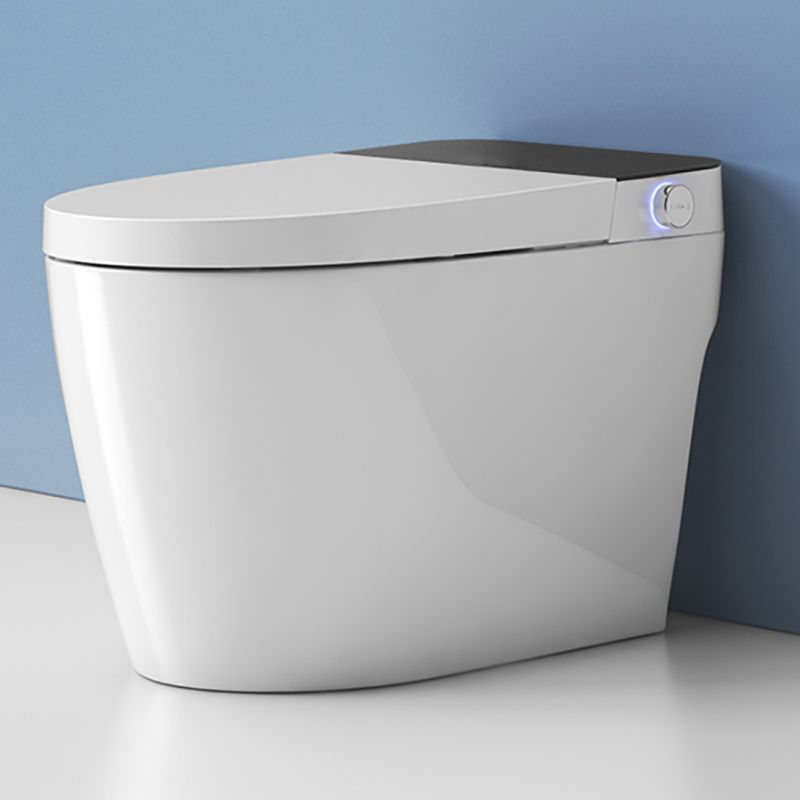 Floor Standing Bidet in White Finish with Heated Seat and Foot Sensor