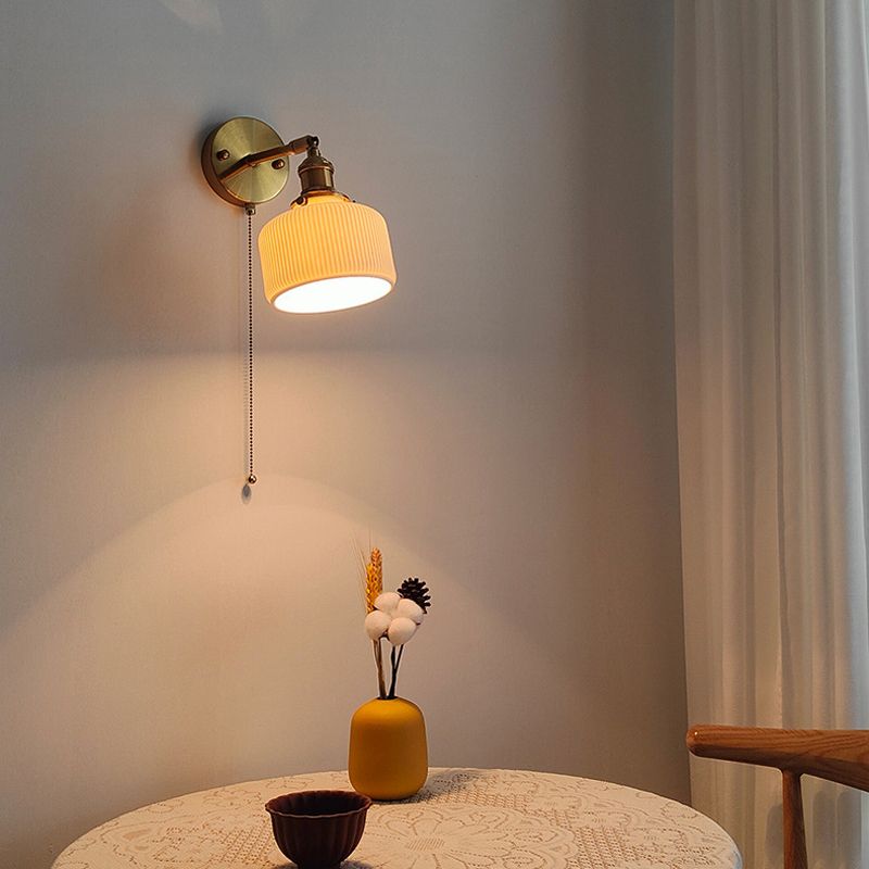 Minimalist Ceramic Wall Light Fixture Modern Wall Light Sconce for Bedroom