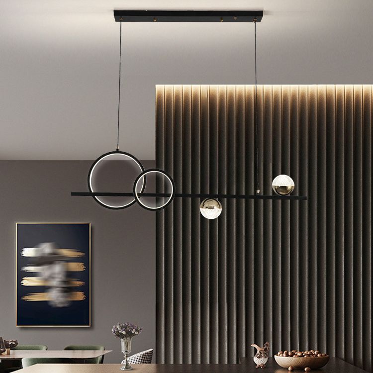 Multiple-Light Globe Island Lighting Modern Metal Island Pendant Lights