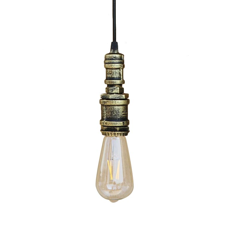 1 Bulbo nudo appeso a sospensione Stile rustico Rustico Black/Silver Stiil Aibiling con tubo per il bagno