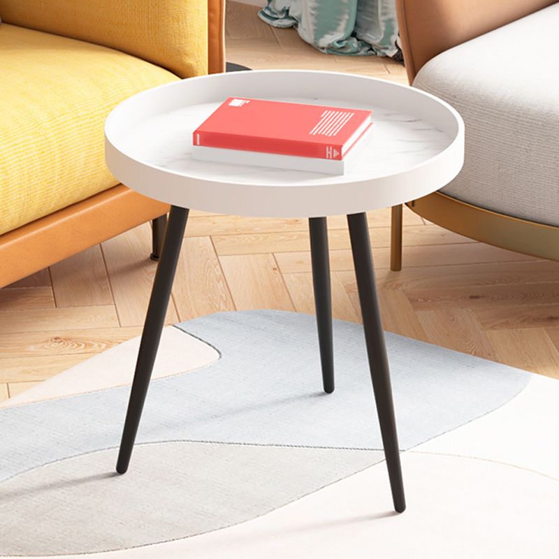 3/4 Legs Base Design Round Metal/wood Table Modern Style Coffee Table
