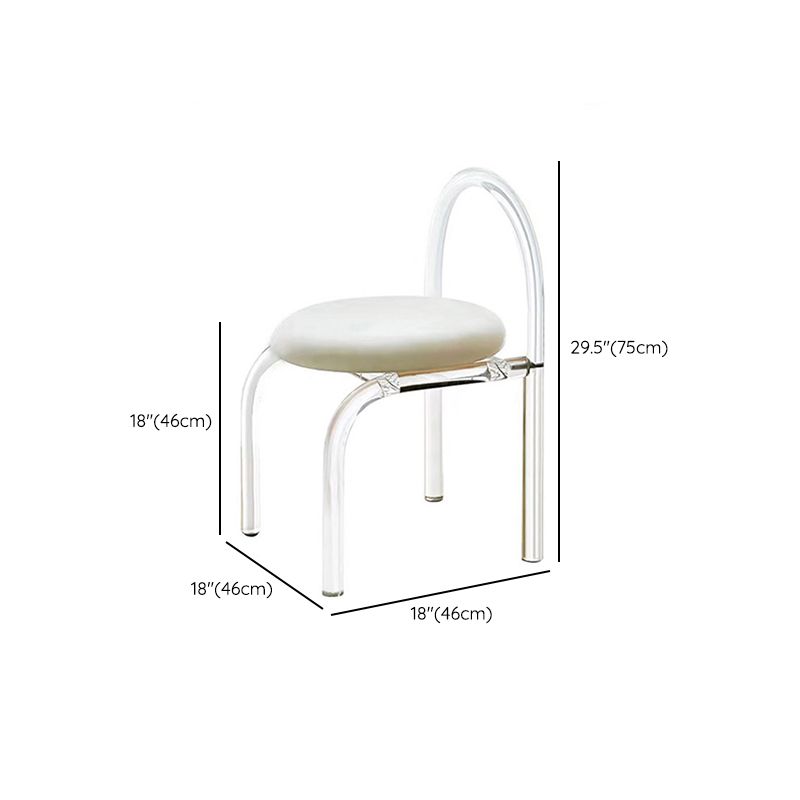 Glam Acrylic Dinette Set for Home 1/3/7 Pieces White Dining Table Set