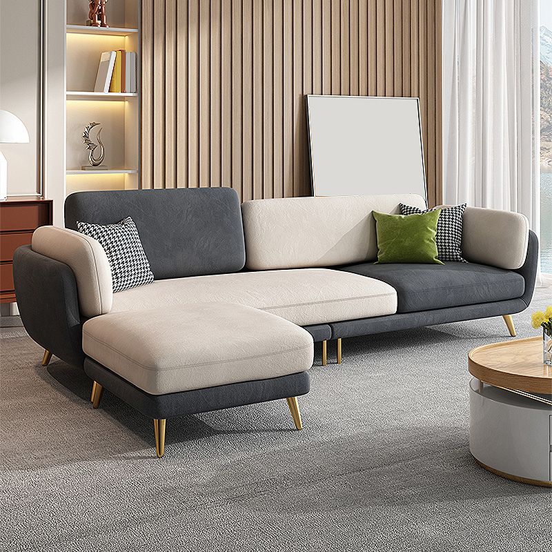 Scandinavian White Pillow Top Arm Sofa/Sectional with Removable Cushions