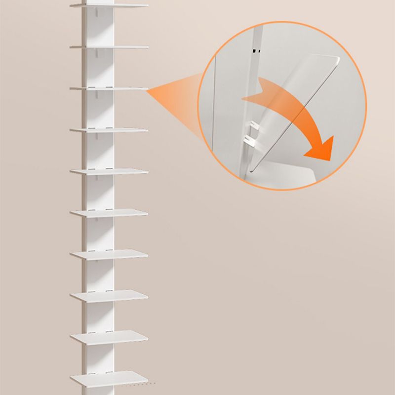 Modern Closed Back Vertical Bookshelf Metal Shelves Included Bookcase