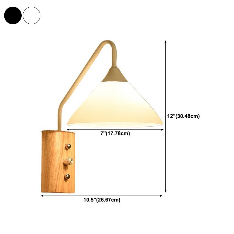 Modern Sconce Light Fixture Wood 1-Light Wall Sconces for Bedroom