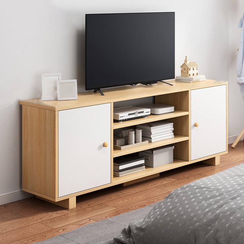 Scandinavian TV Stand Console with Cabinet Engineered Wood TV Stand