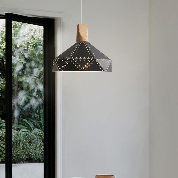 Metal Hanging Light Nordic Style Macron Color Pendant Light Geometric Hanging Light for Kitchen