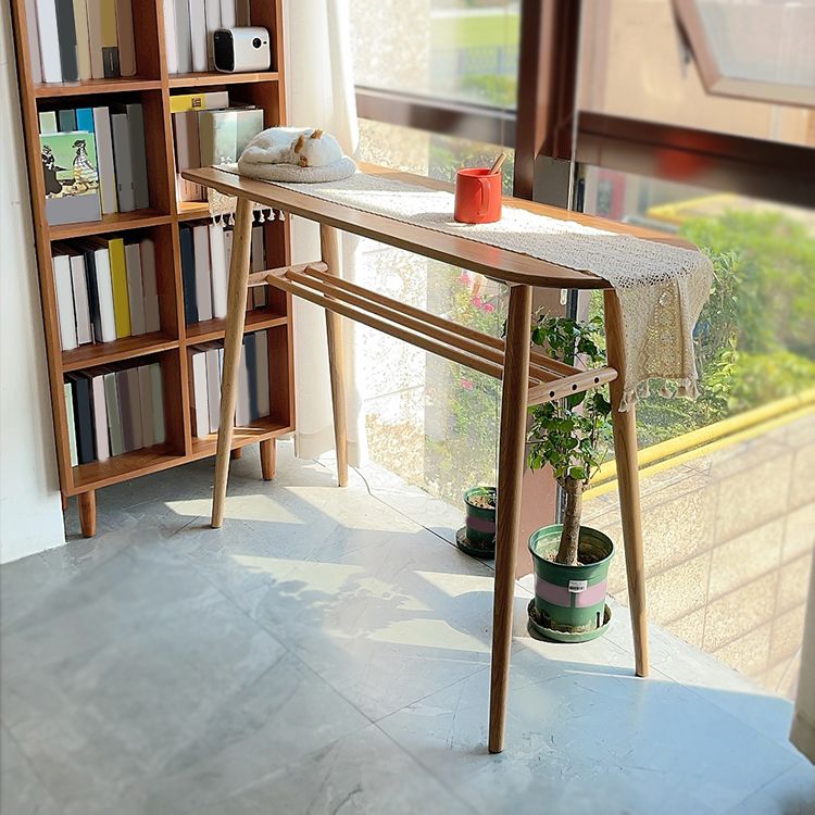 Natural Counter Height Pub Set 1/2/3 Pcs Solid Wood Bar Table and Upholstered Stools