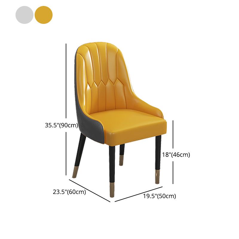 Nordic 1/4/5/7 Pièces Ensemble de restauration avec table ronde et chaises en cuir