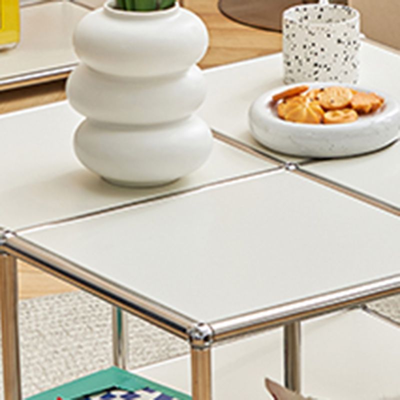 Contemporary Style Coffee Cocktail Table Metal 4 Legs Coffee Table
