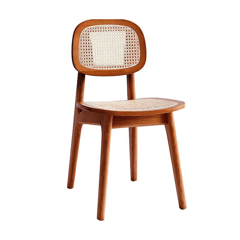 Contemporary Wood Dining Room Chair Cane Back Dining Chairs (Set of 2)