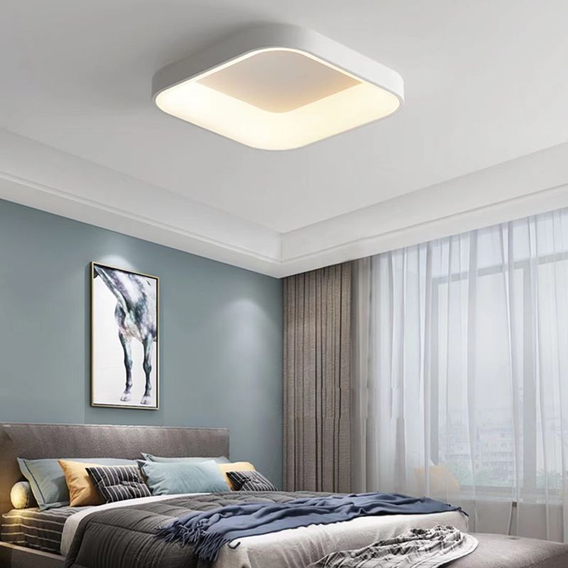 Square Ceiling Mount Light Modern LED Ceiling Light with Acrylic Shade for Bedroom