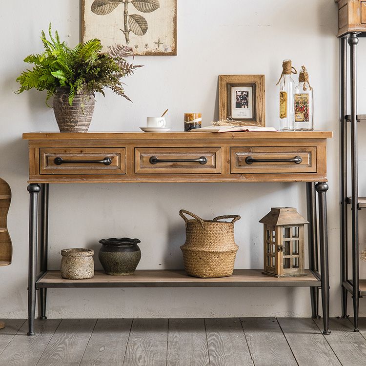 Industrial Cabinet Bar Pulls With Stroge Rectangle Distressed Wood Accent Cabinet
