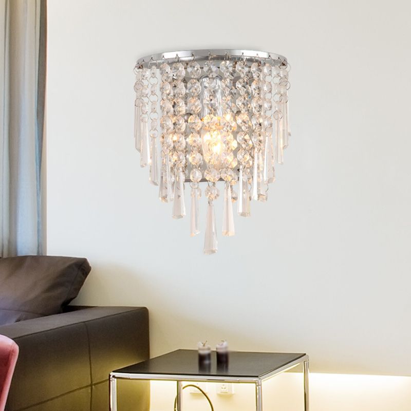 Modern Unique Shape Wall Light Sconces Crystal 1 Light Wall Lighting Fixtures