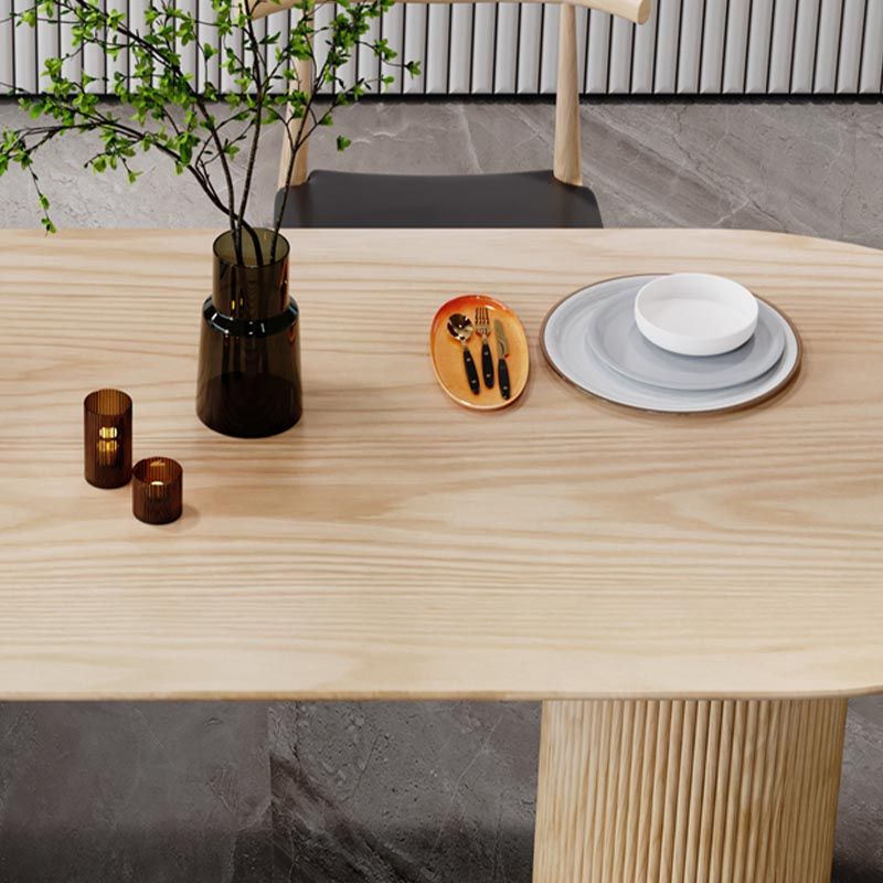 Freeform Solid Wood Dining Table Modern Furniture with Tripod Base for Office