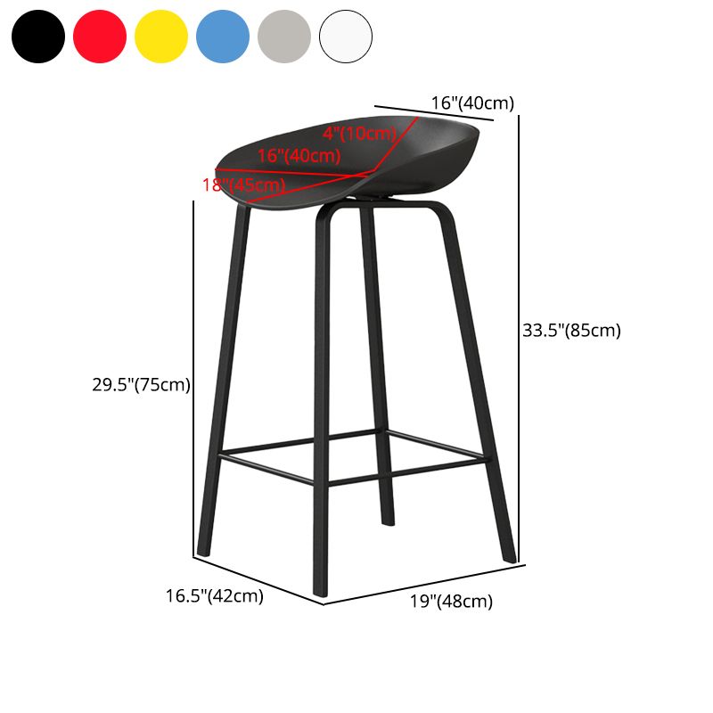 Taburete de bar con respaldo bajo y reposapiés moderno, cubo de plástico para interior, taburete de altura contraria