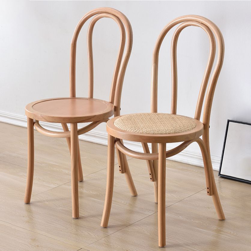 Silla de comedor de madera tradicional Windsor, silla sin brazos para uso doméstico