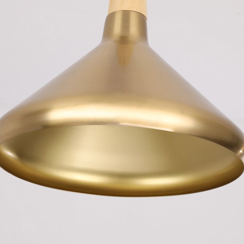 Lámpara colgante de techo contemporáneo con sombra de metal para sala de estar