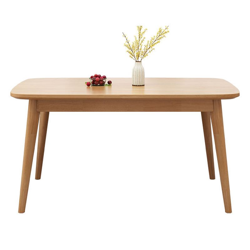 Eenvoud rechthoek eettafel eiken vaste houten tafel met 4 poten voor eetkamer
