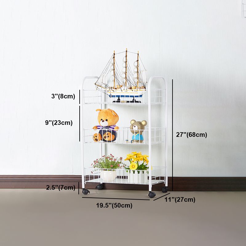 Zeitgenössischer Stil Metal Geometrisches Bücherregal Open Back -Bücherregal mit Rädern