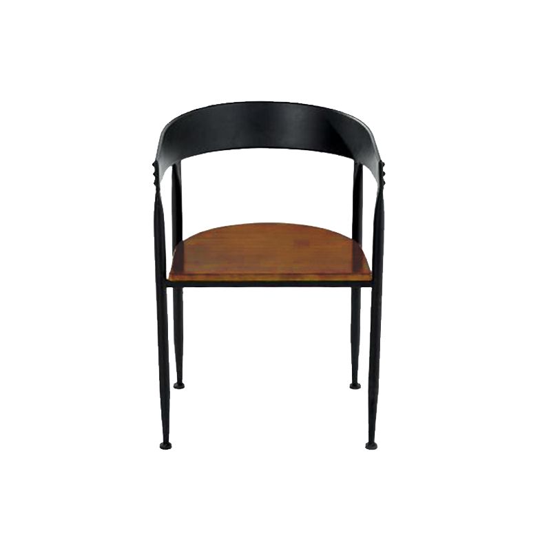 Industrial Kitchen Dining Chair Open Back Dining Chair with Metal Legs