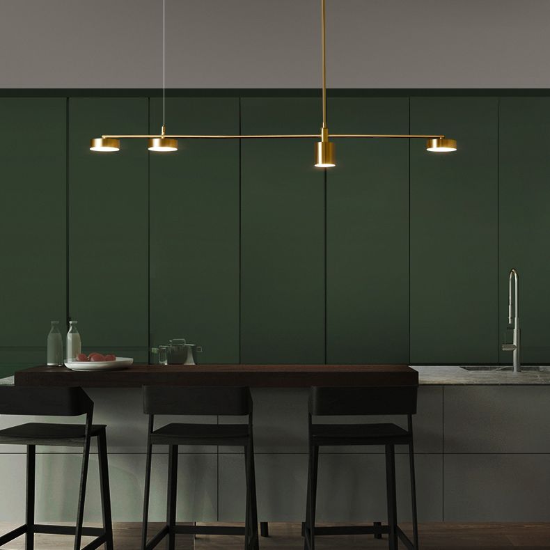 Mid-Century Linear Island Light Fixtures Metal Island Lamps