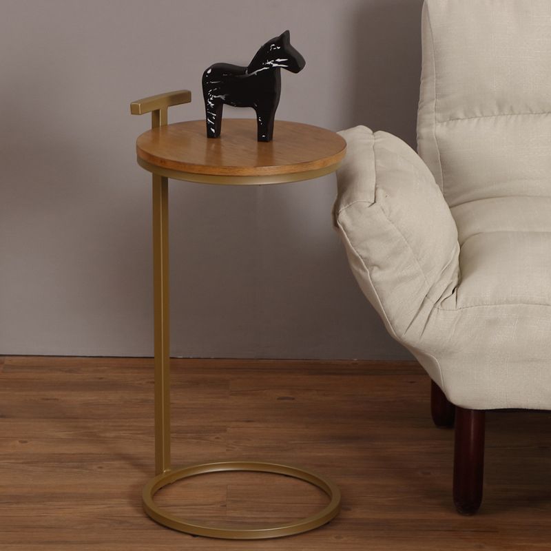 Frame Shaped Base Cocktail Table Multi-color Selection of Wood Material Round Coffee Table