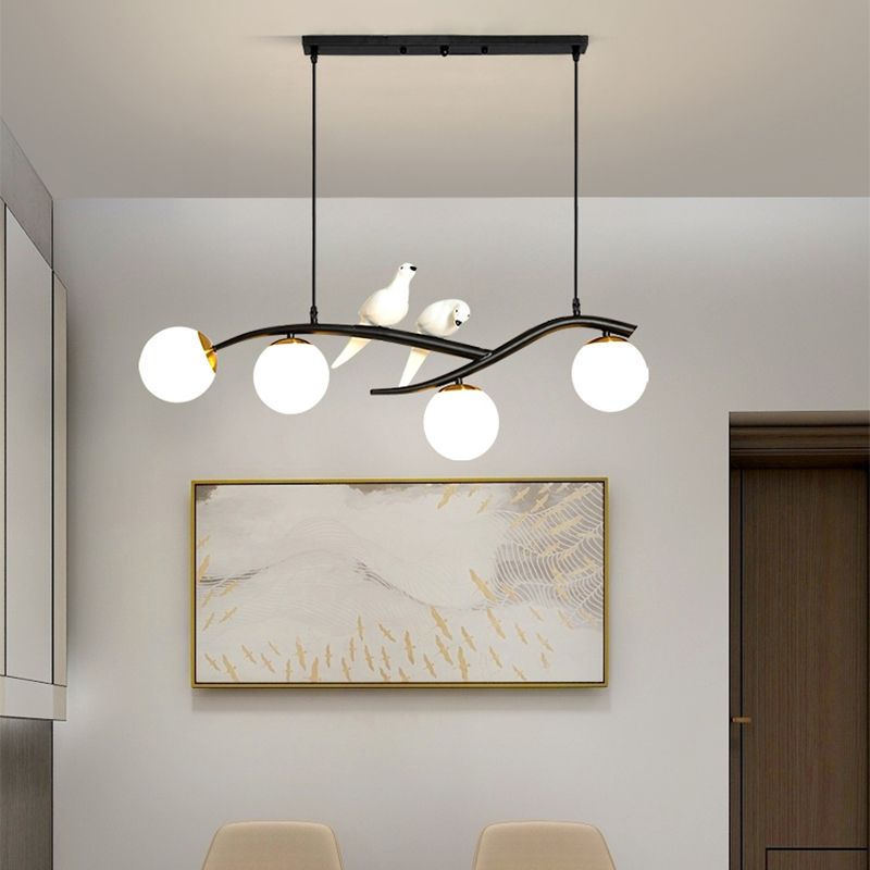 Modern Style Geometric Pendant Lights Metal 4 Light Hanging Pendant Lights