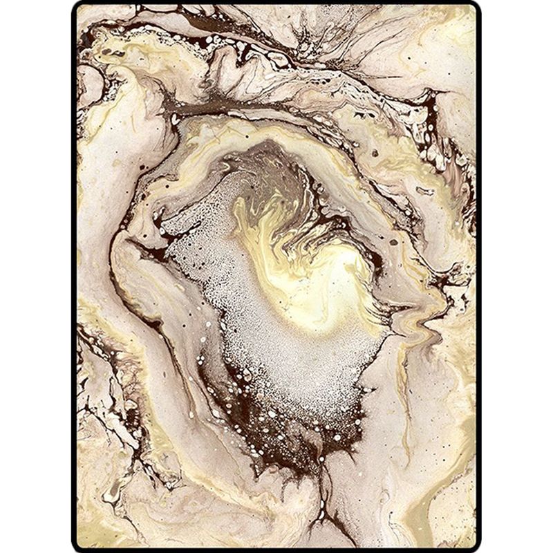 Brauner Schlafzimmer Teppich moderner abstrakter Steinsandmuster Teppich Polyester Maschinenwaschbar Teppich