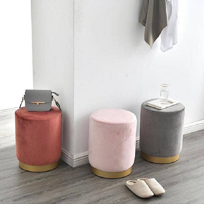 Modern Scratch Resistant Standard Round Velvet Indoor Standard